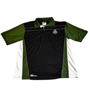 Vtg Croker Sports Golf Polo Mens XXL Green Black Irish Golfing Casual Sportswear